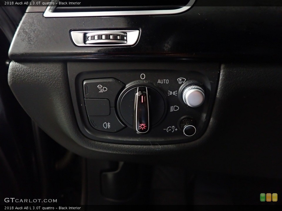 Black Interior Controls for the 2018 Audi A8 L 3.0T quattro #145548250