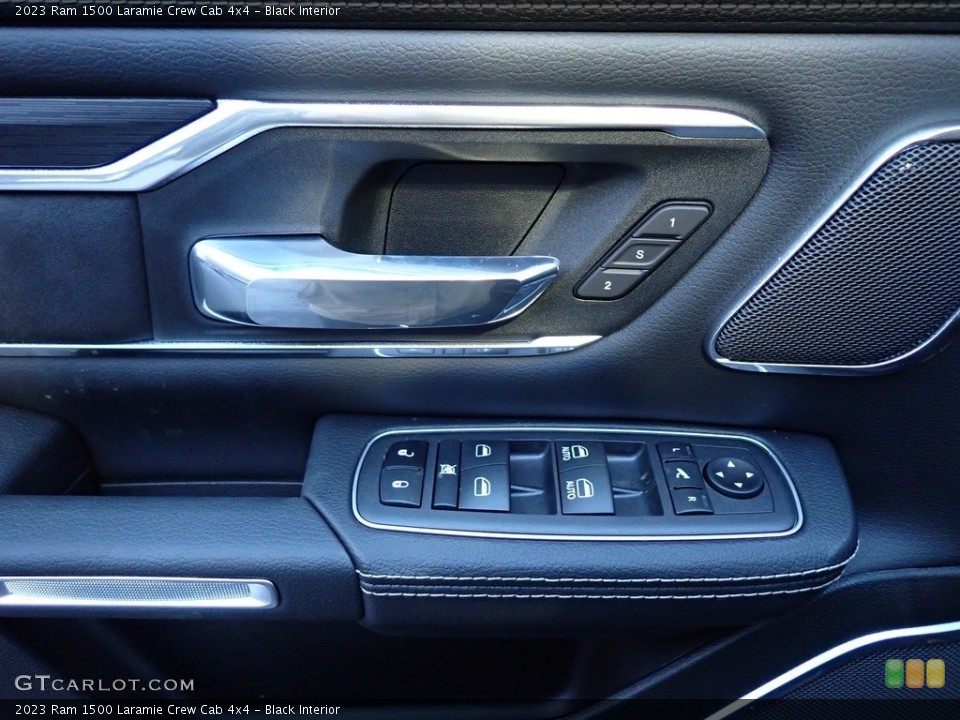 Black Interior Door Panel for the 2023 Ram 1500 Laramie Crew Cab 4x4 #145550522