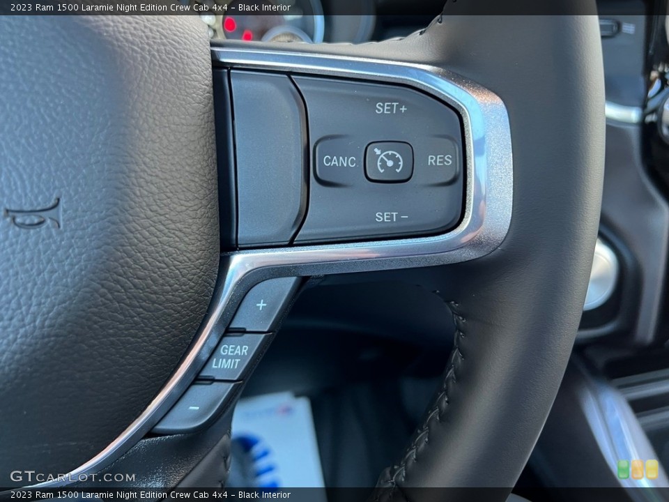 Black Interior Steering Wheel for the 2023 Ram 1500 Laramie Night Edition Crew Cab 4x4 #145553413
