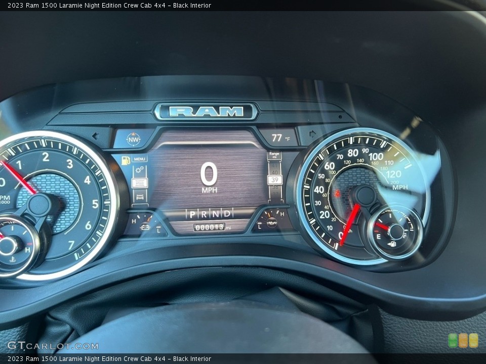 Black Interior Gauges for the 2023 Ram 1500 Laramie Night Edition Crew Cab 4x4 #145553422