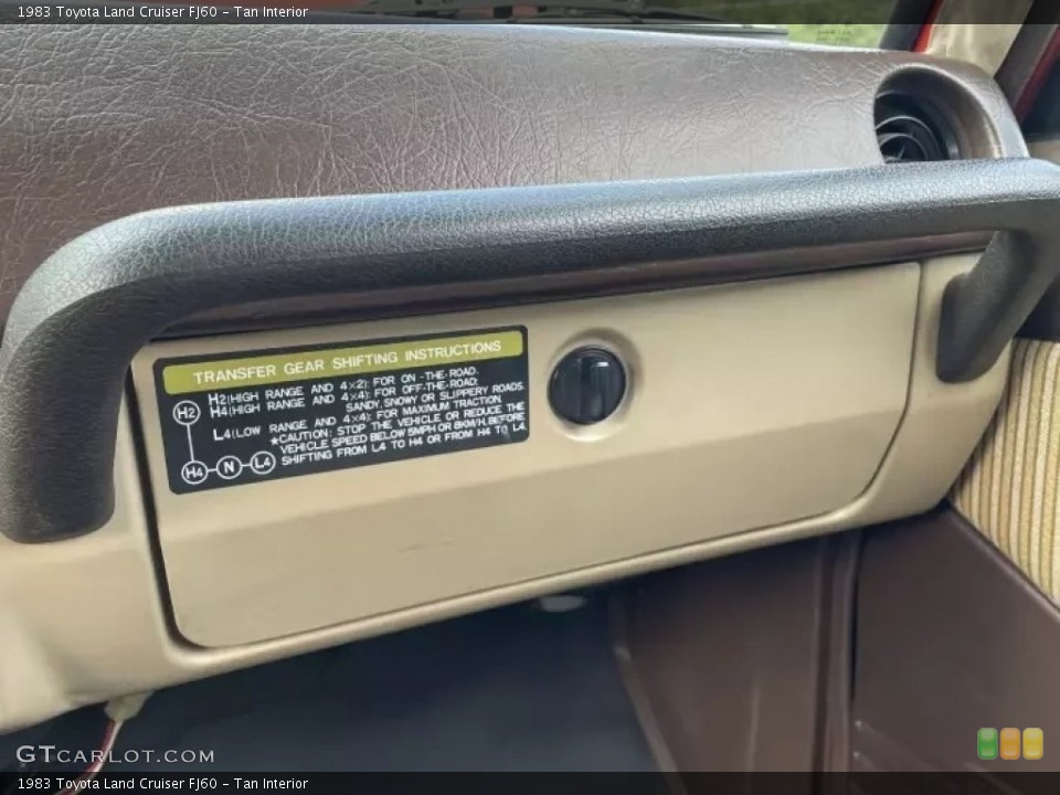 Tan Interior Dashboard for the 1983 Toyota Land Cruiser FJ60 #145553648