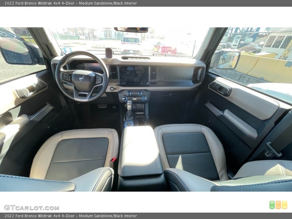 Medium Sandstone/Black Interior Front Seat for the 2022 Ford Bronco Wildtrak 4x4 4-Door #145553924