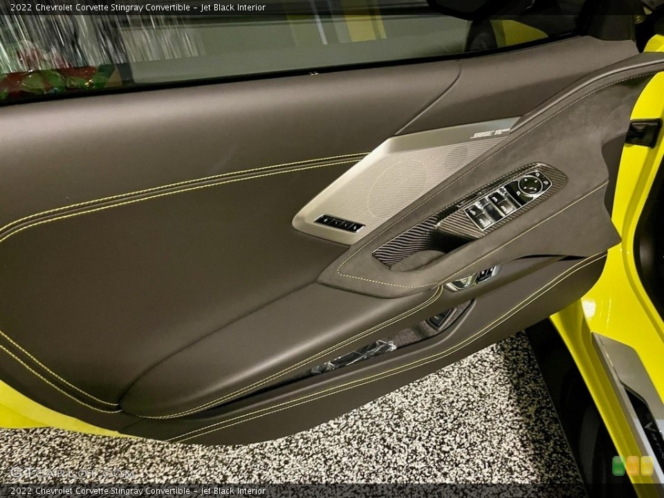 Jet Black Interior Door Panel for the 2022 Chevrolet Corvette Stingray Convertible #145554116