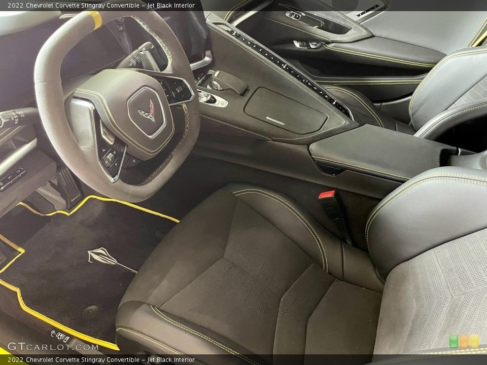 Jet Black Interior Front Seat for the 2022 Chevrolet Corvette Stingray Convertible #145554122