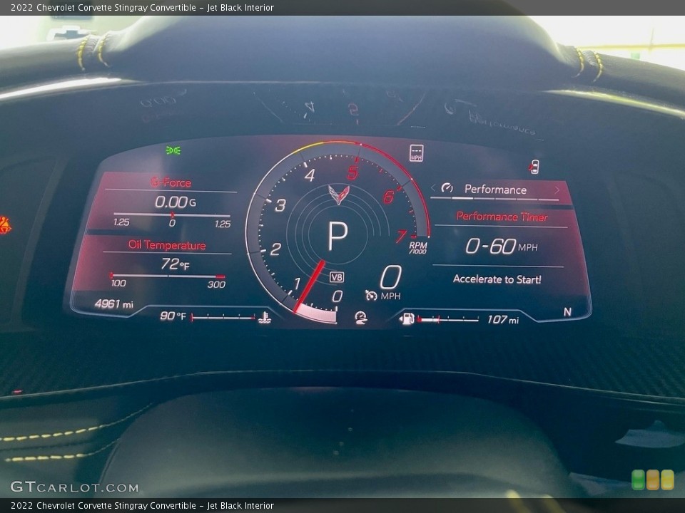 Jet Black Interior Gauges for the 2022 Chevrolet Corvette Stingray Convertible #145554137