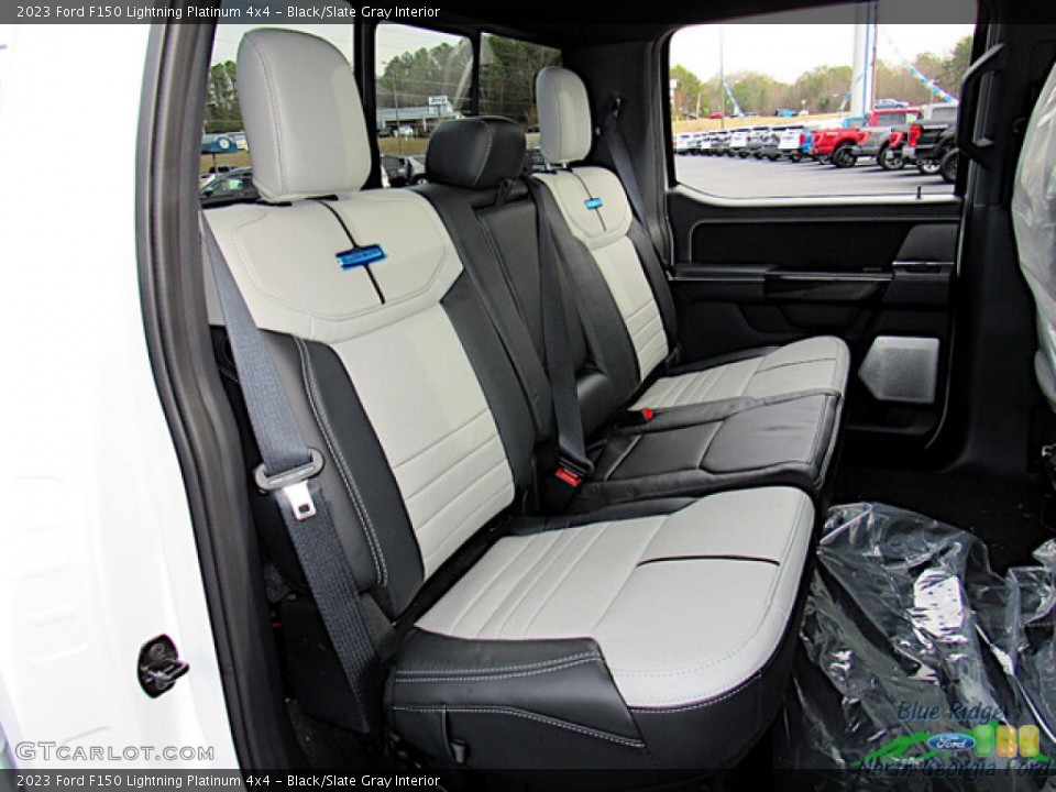Black/Slate Gray Interior Rear Seat for the 2023 Ford F150 Lightning Platinum 4x4 #145555360