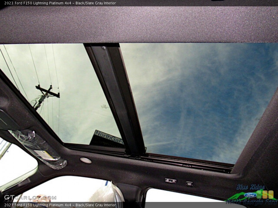 Black/Slate Gray Interior Sunroof for the 2023 Ford F150 Lightning Platinum 4x4 #145555474