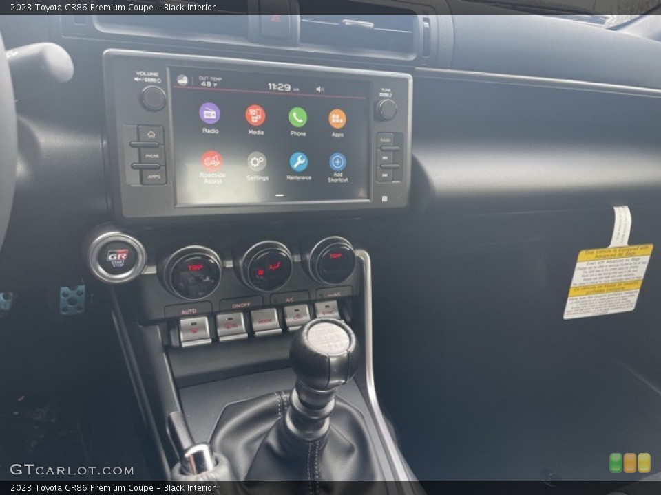 Black Interior Controls for the 2023 Toyota GR86 Premium Coupe #145556603