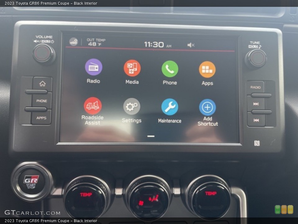 Black Interior Controls for the 2023 Toyota GR86 Premium Coupe #145556720