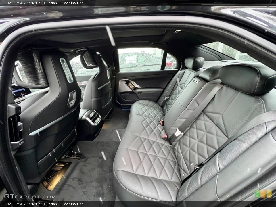 Black Interior Rear Seat for the 2023 BMW 7 Series 740i Sedan #145557905