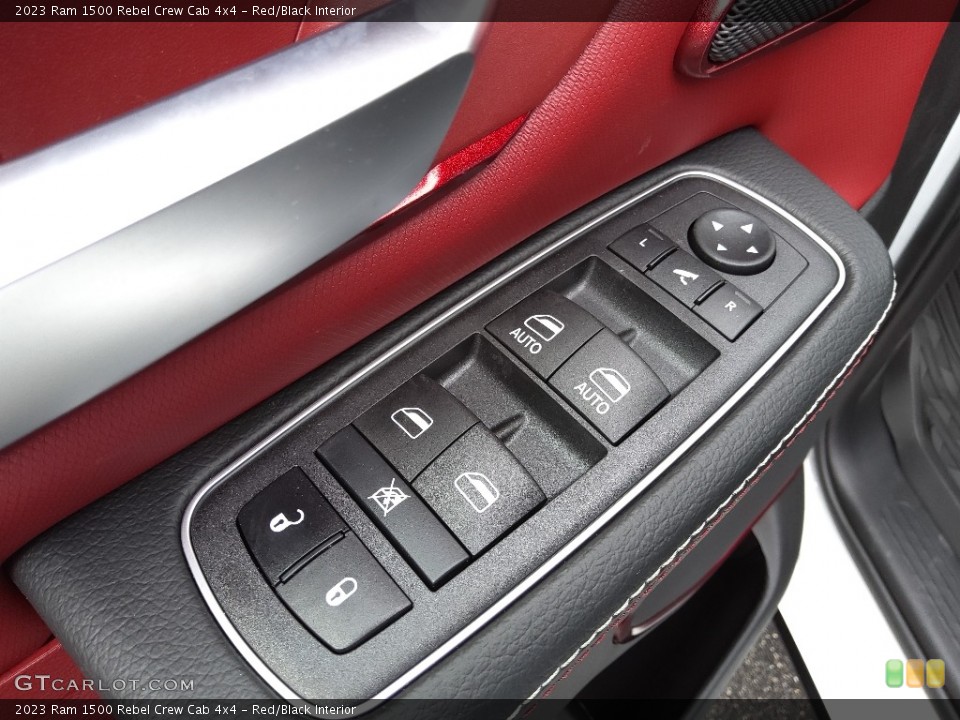 Red/Black Interior Door Panel for the 2023 Ram 1500 Rebel Crew Cab 4x4 #145560590