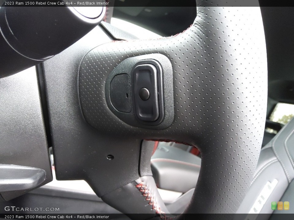 Red/Black Interior Steering Wheel for the 2023 Ram 1500 Rebel Crew Cab 4x4 #145560602