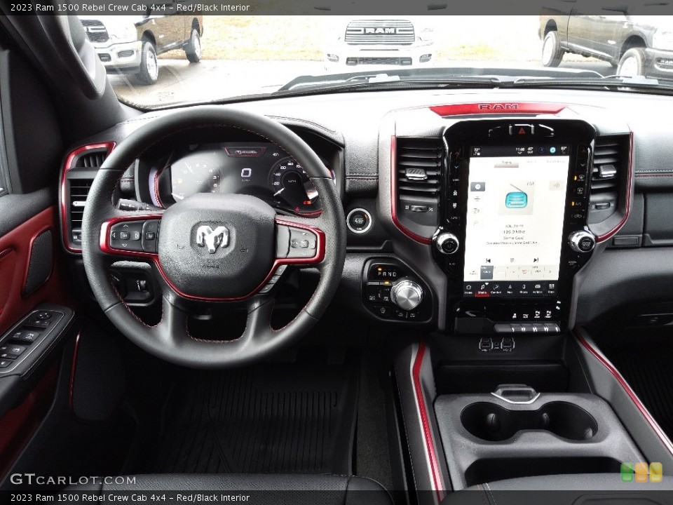Red/Black Interior Dashboard for the 2023 Ram 1500 Rebel Crew Cab 4x4 #145560689