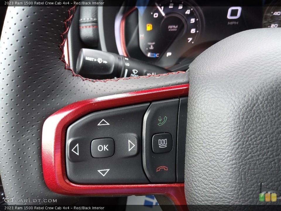 Red/Black Interior Steering Wheel for the 2023 Ram 1500 Rebel Crew Cab 4x4 #145560713