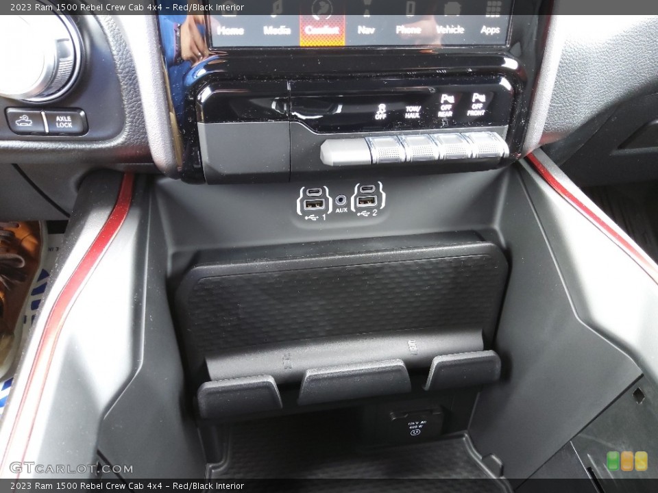 Red/Black Interior Controls for the 2023 Ram 1500 Rebel Crew Cab 4x4 #145560857