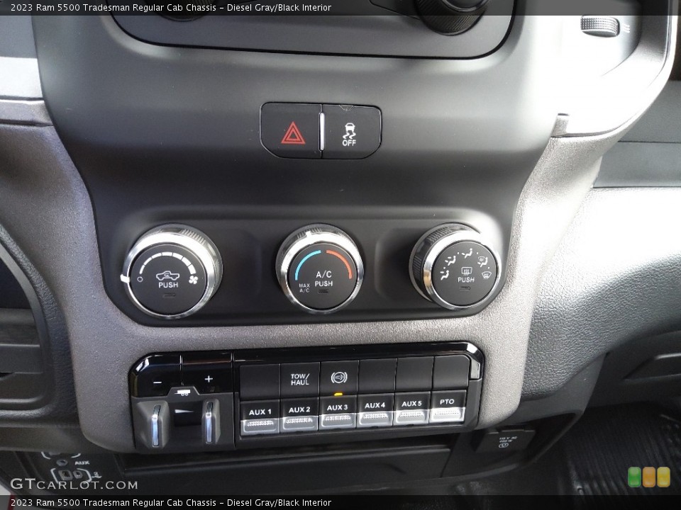 Diesel Gray/Black Interior Controls for the 2023 Ram 5500 Tradesman Regular Cab Chassis #145561862