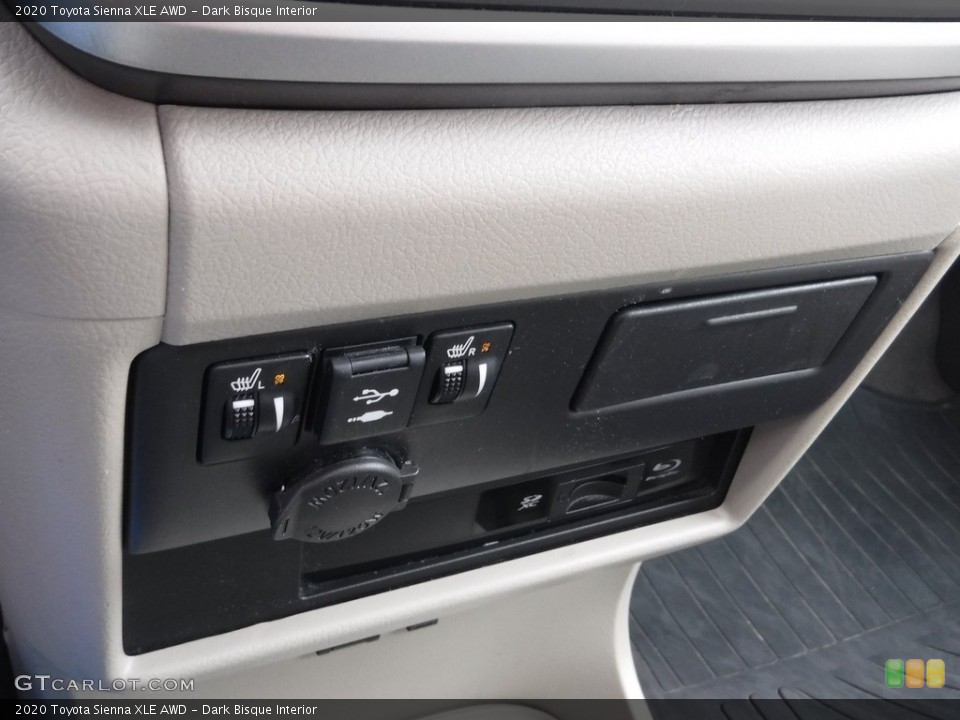 Dark Bisque Interior Controls for the 2020 Toyota Sienna XLE AWD #145563026