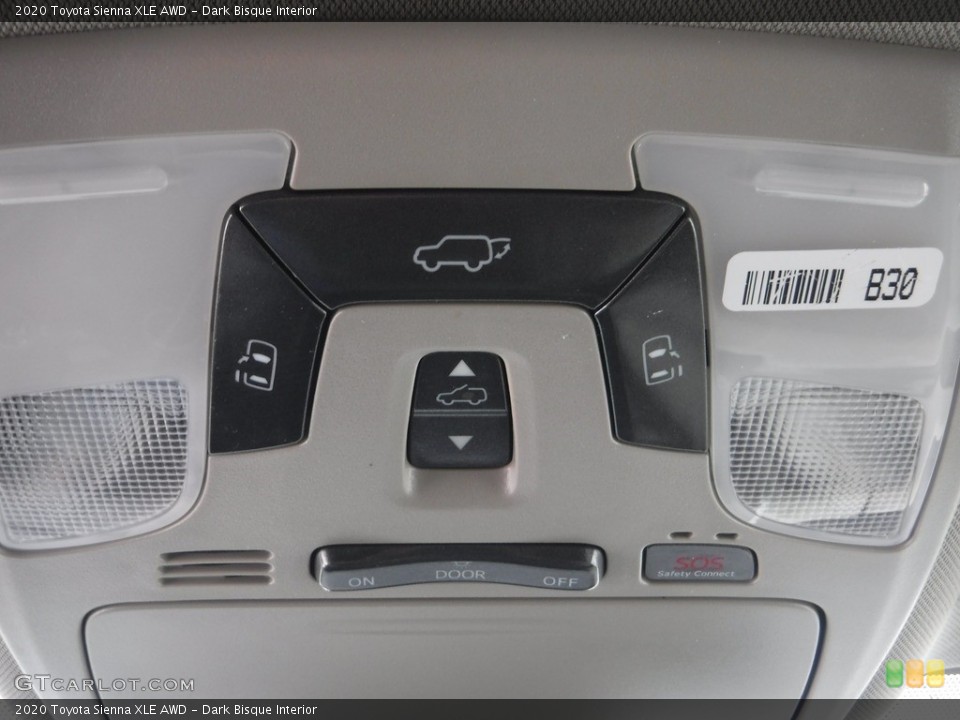 Dark Bisque Interior Controls for the 2020 Toyota Sienna XLE AWD #145563179