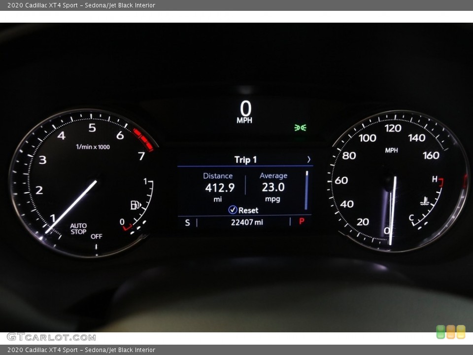 Sedona/Jet Black Interior Gauges for the 2020 Cadillac XT4 Sport #145565585