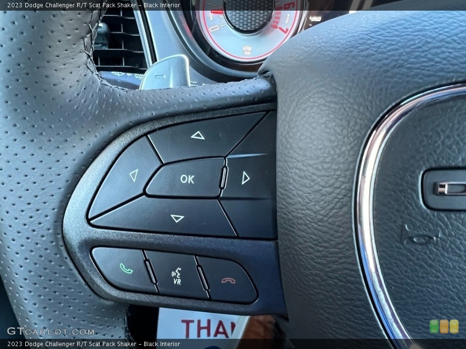 Black Interior Steering Wheel for the 2023 Dodge Challenger R/T Scat Pack Shaker #145565603