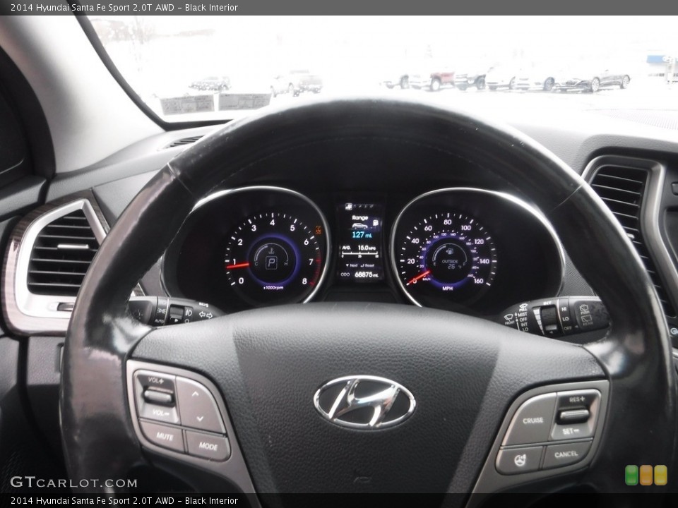 Black Interior Steering Wheel for the 2014 Hyundai Santa Fe Sport 2.0T AWD #145565858