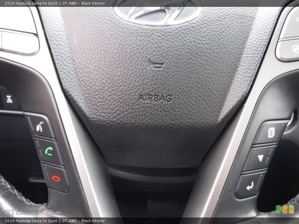 Black Interior Steering Wheel for the 2014 Hyundai Santa Fe Sport 2.0T AWD #145565876