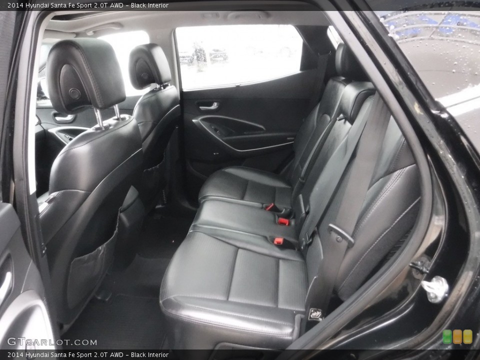 Black Interior Rear Seat for the 2014 Hyundai Santa Fe Sport 2.0T AWD #145566005