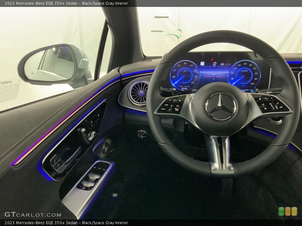 Black/Space Gray Interior Steering Wheel for the 2023 Mercedes-Benz EQE 350+ Sedan #145569390