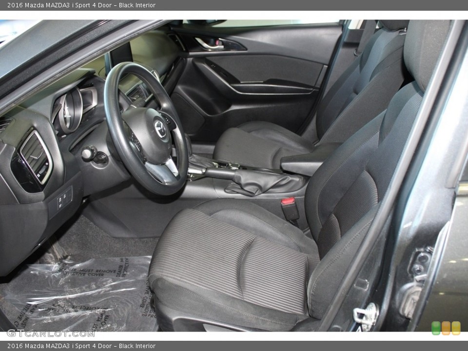 Black Interior Front Seat for the 2016 Mazda MAZDA3 i Sport 4 Door #145570308