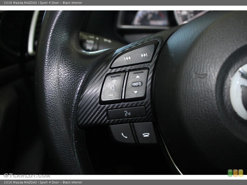 Black Interior Steering Wheel for the 2016 Mazda MAZDA3 i Sport 4 Door #145570395