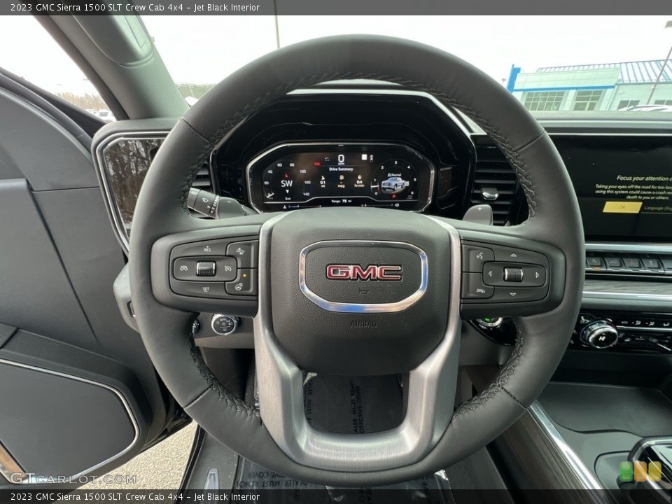 Jet Black Interior Steering Wheel for the 2023 GMC Sierra 1500 SLT Crew Cab 4x4 #145573245