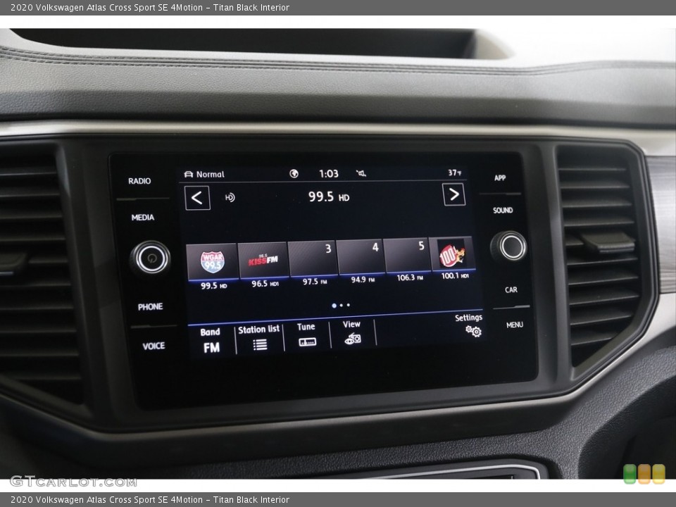 Titan Black Interior Controls for the 2020 Volkswagen Atlas Cross Sport SE 4Motion #145573594