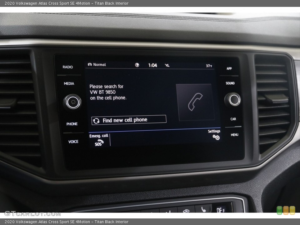 Titan Black Interior Controls for the 2020 Volkswagen Atlas Cross Sport SE 4Motion #145573599