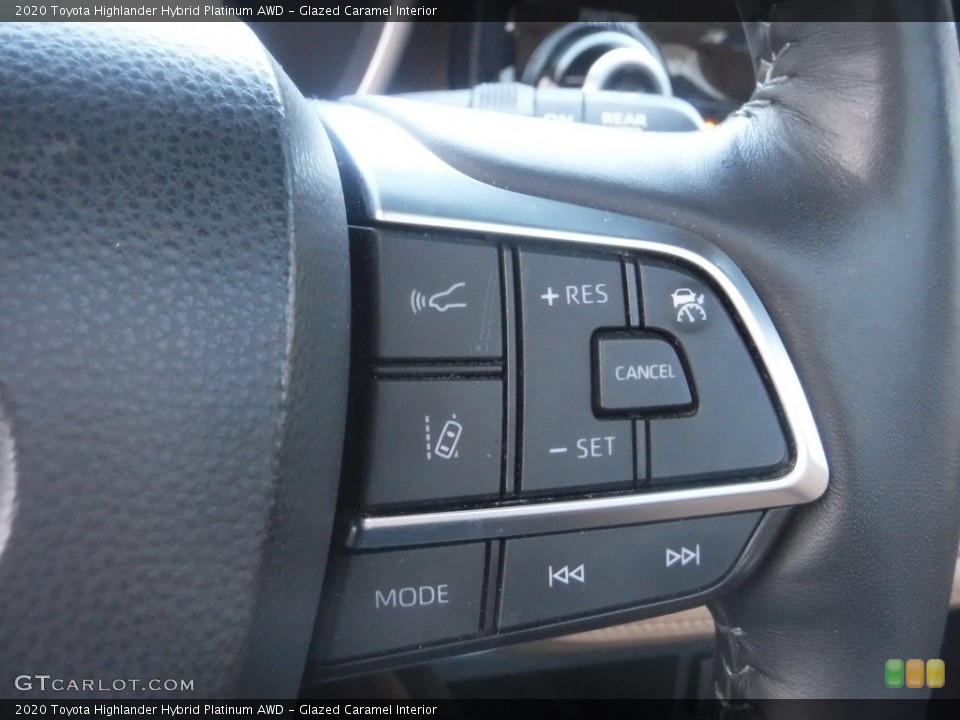 Glazed Caramel Interior Steering Wheel for the 2020 Toyota Highlander Hybrid Platinum AWD #145574639
