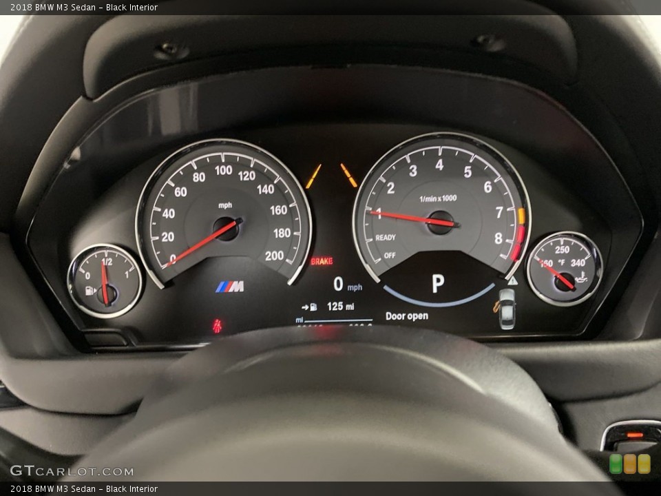 Black Interior Gauges for the 2018 BMW M3 Sedan #145575263