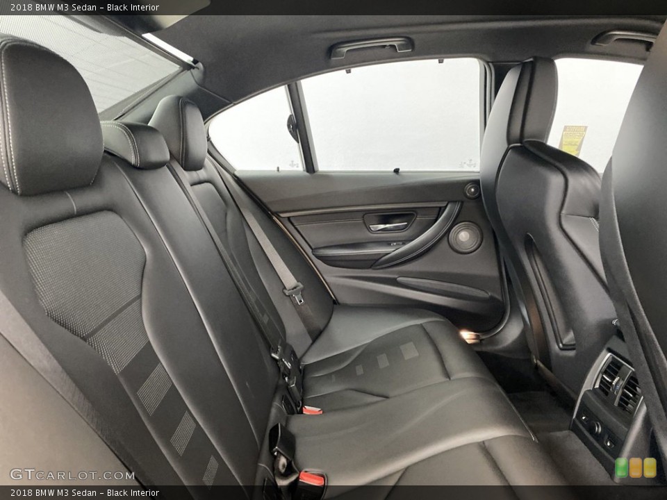 Black Interior Rear Seat for the 2018 BMW M3 Sedan #145575602