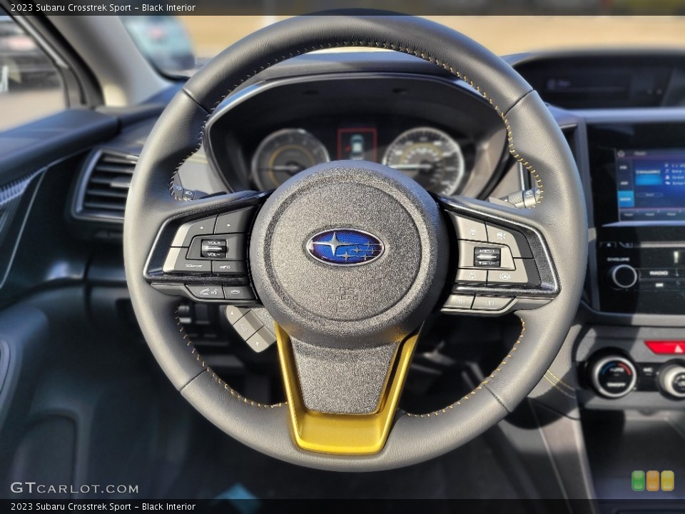 Black Interior Steering Wheel for the 2023 Subaru Crosstrek Sport #145576592