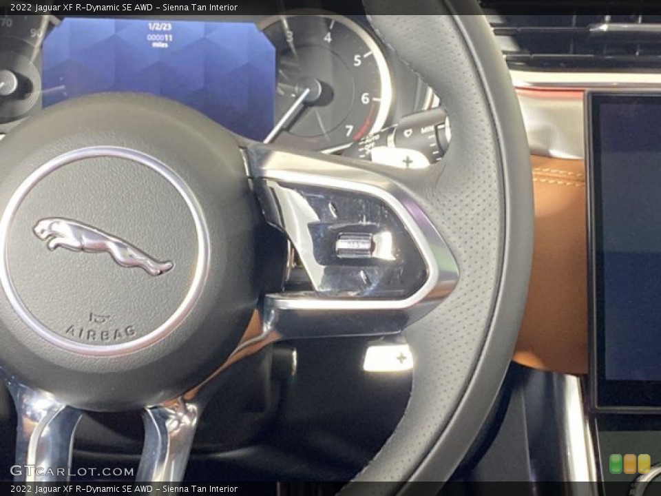Sienna Tan Interior Steering Wheel for the 2022 Jaguar XF R-Dynamic SE AWD #145579925