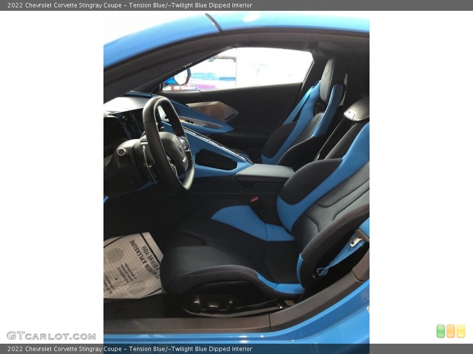 Tension Blue/­Twilight Blue Dipped Interior Front Seat for the 2022 Chevrolet Corvette Stingray Coupe #145583462