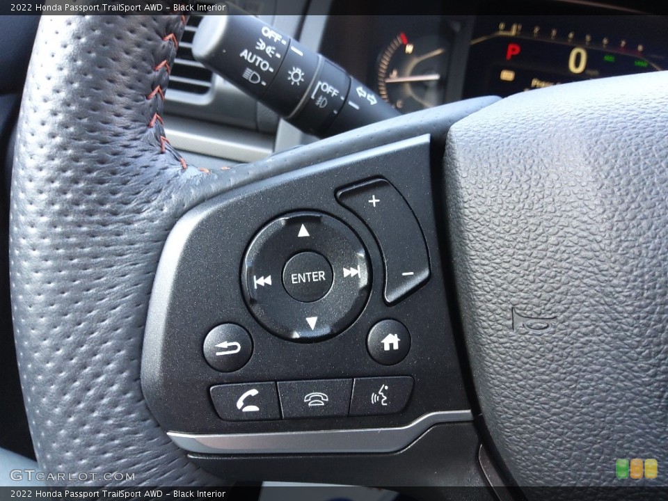 Black Interior Steering Wheel for the 2022 Honda Passport TrailSport AWD #145583738