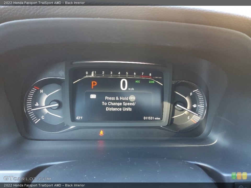Black Interior Gauges for the 2022 Honda Passport TrailSport AWD #145583795