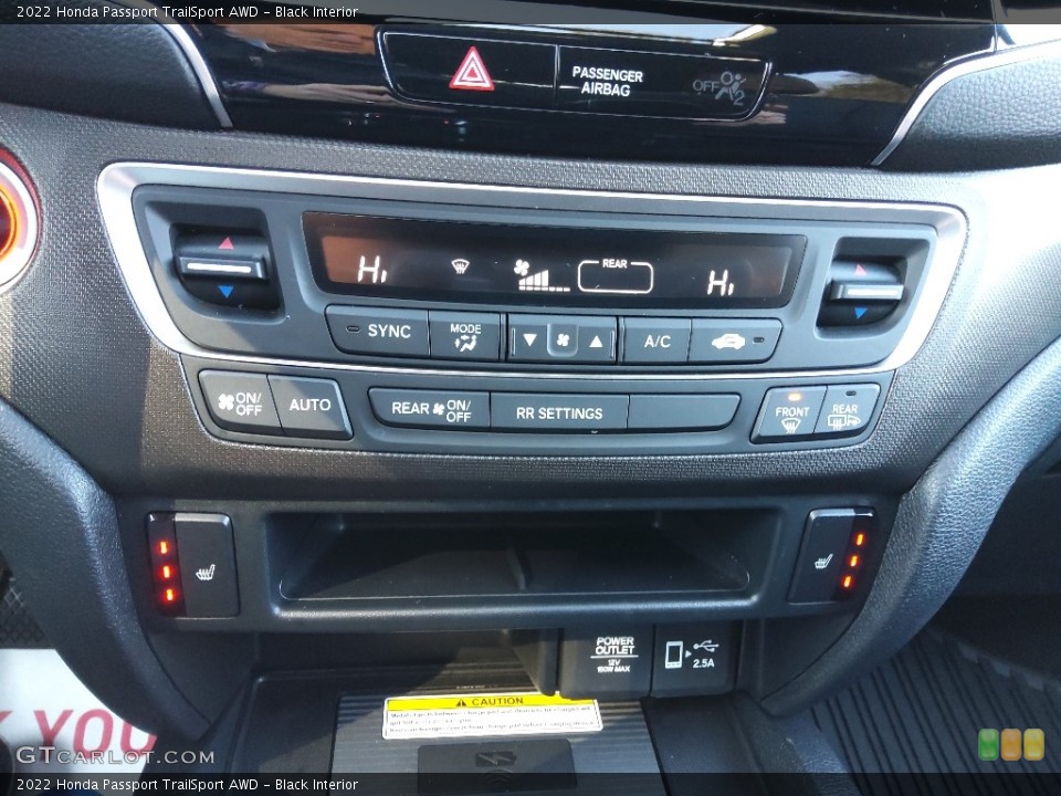 Black Interior Controls for the 2022 Honda Passport TrailSport AWD #145583905