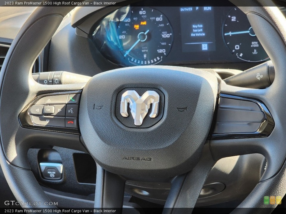 Black Interior Steering Wheel for the 2023 Ram ProMaster 1500 High Roof Cargo Van #145585649