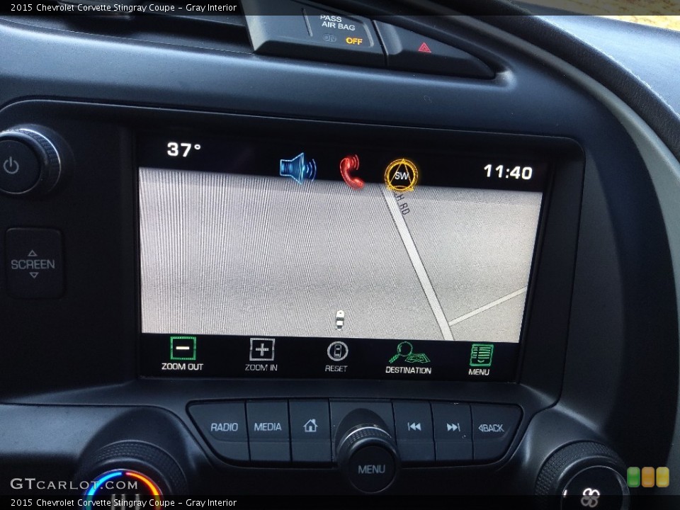 Gray Interior Navigation for the 2015 Chevrolet Corvette Stingray Coupe #145587902