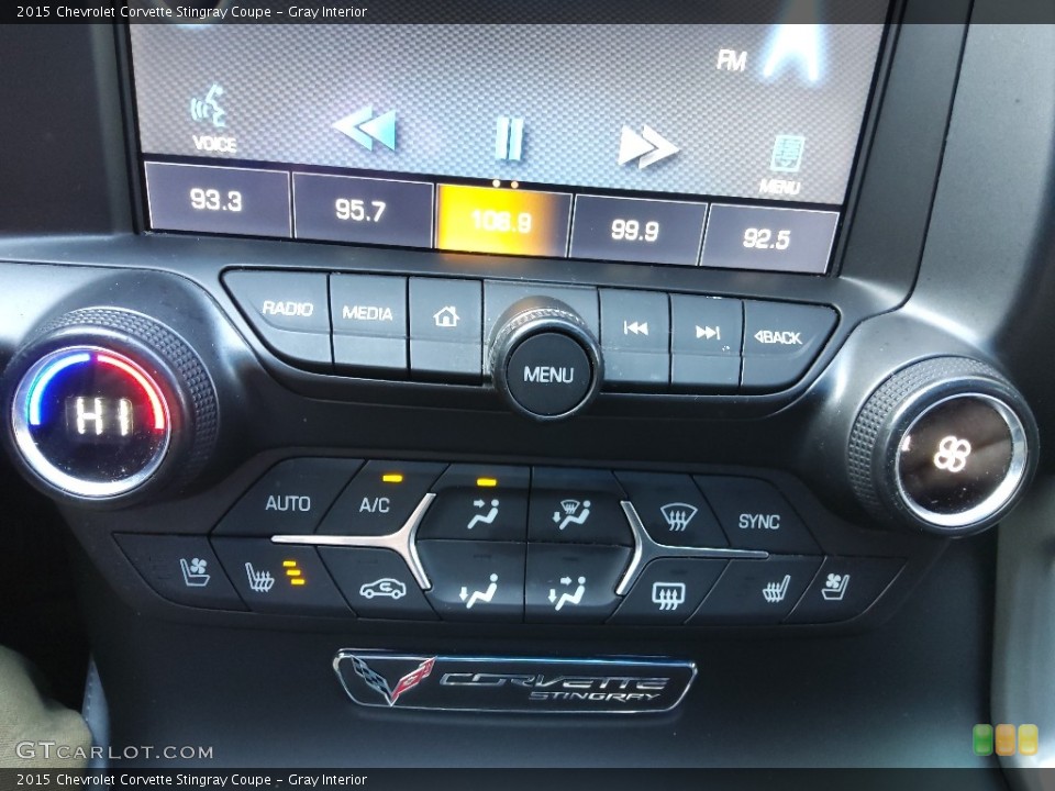 Gray Interior Controls for the 2015 Chevrolet Corvette Stingray Coupe #145587947
