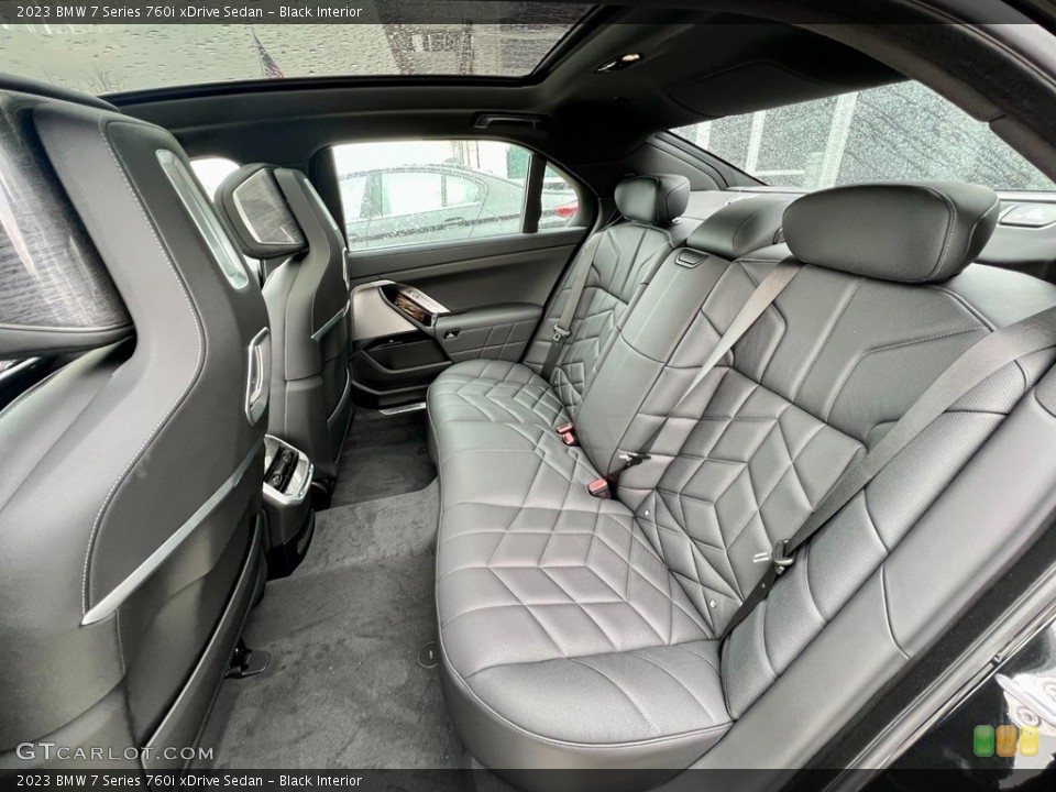 Black Interior Rear Seat for the 2023 BMW 7 Series 760i xDrive Sedan #145588190