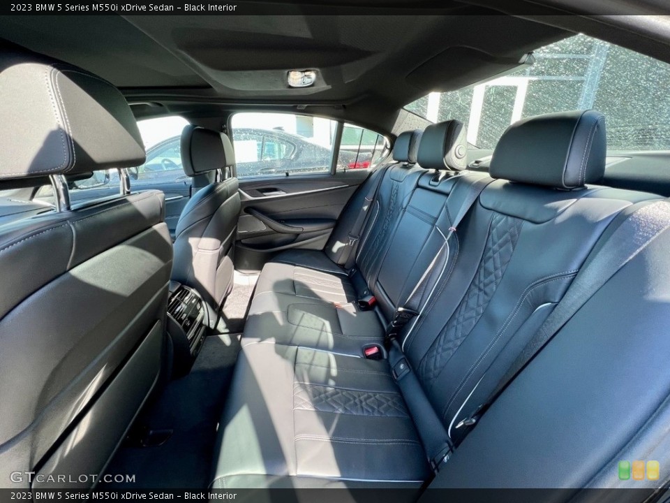 Black Interior Rear Seat for the 2023 BMW 5 Series M550i xDrive Sedan #145588295