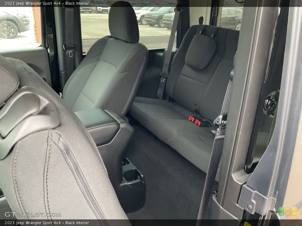 Black Interior Rear Seat for the 2023 Jeep Wrangler Sport 4x4 #145590771