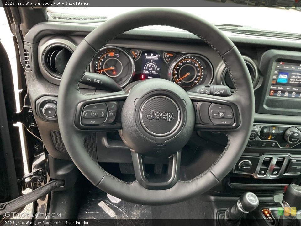 Black Interior Steering Wheel for the 2023 Jeep Wrangler Sport 4x4 #145590795