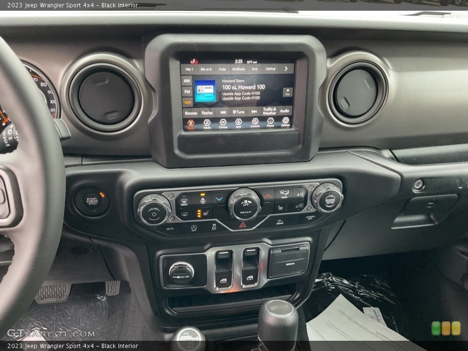 Black Interior Controls for the 2023 Jeep Wrangler Sport 4x4 #145590822